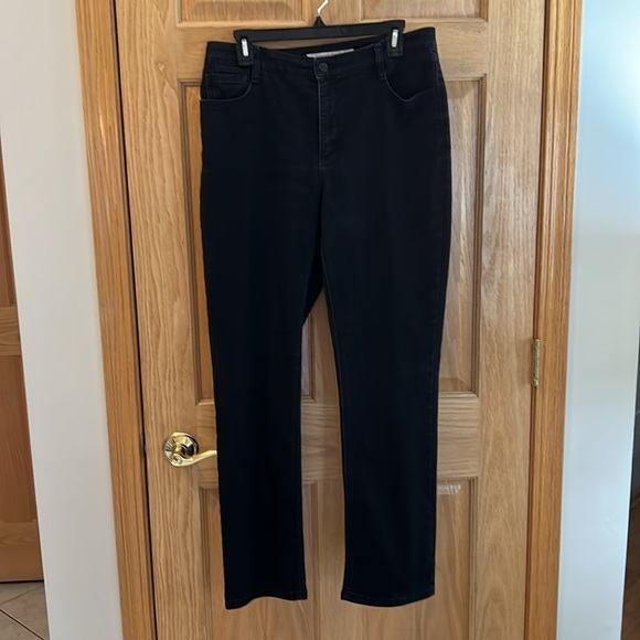 Jones New York Jeans - Beautiful Black Pants - Lexington Straight - Size 12 - Picture 3 of 16